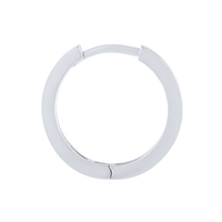 Sterling Silver Hoop Earrings with Cubic Zirconia Earrings Bevilles 