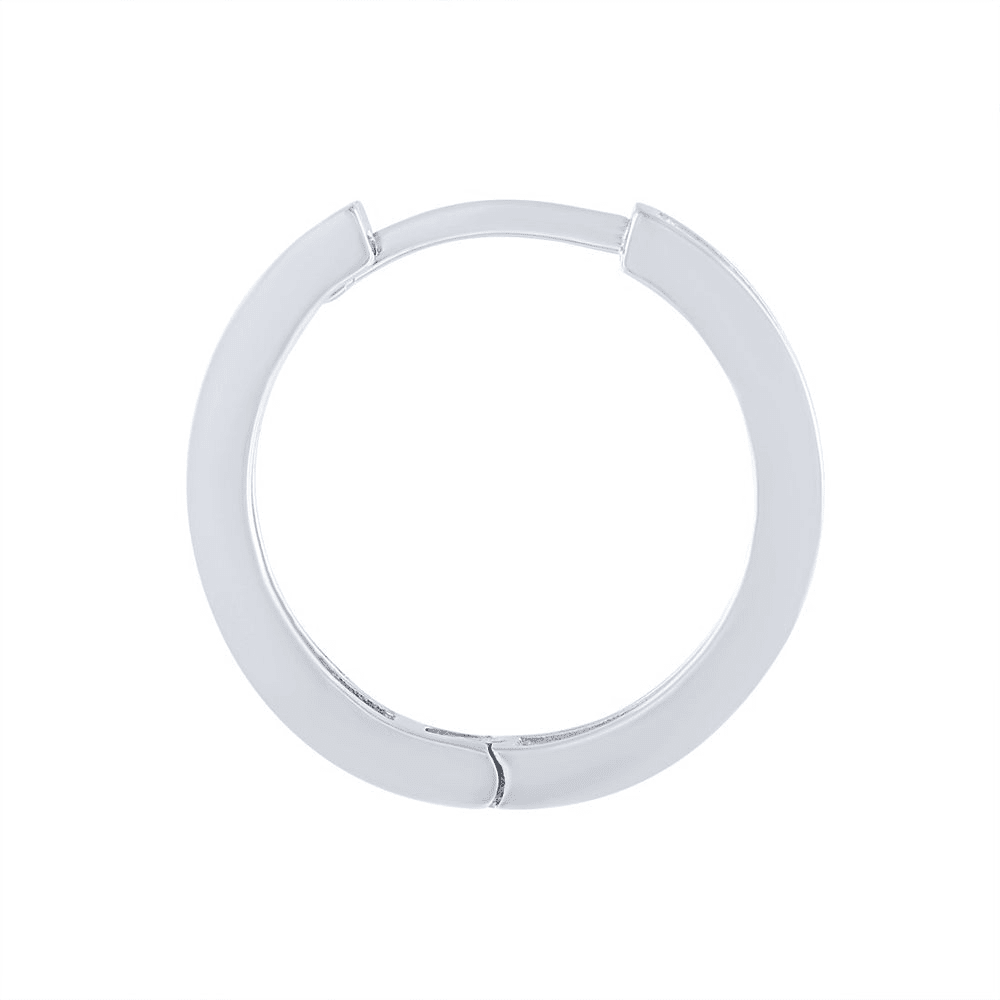 Sterling Silver Hoop Earrings with Cubic Zirconia Earrings Bevilles 