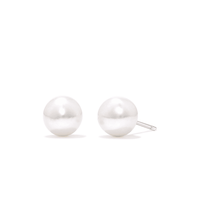 Sterling Silver 7mm White Freshwater Pearl Stud Earrings Earrings Bevilles 