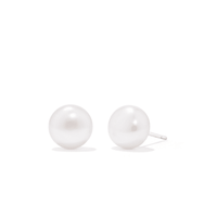 Sterling Silver 9mm White Freshwater Pearl Stud Earrings Earrings Bevilles 