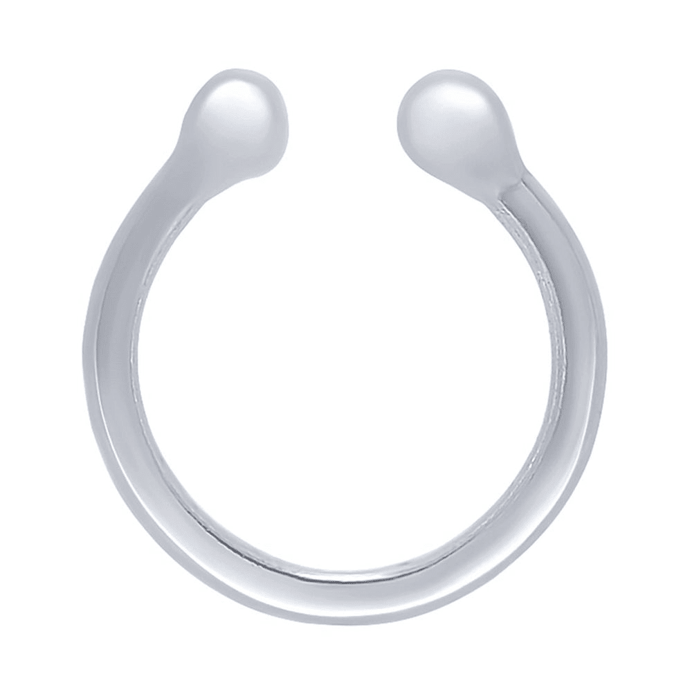 Sterling Silver Plain Nose Ring 8mm Bevilles Jewellers 