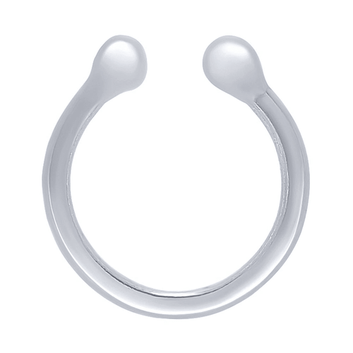 Sterling Silver Plain Nose Ring 8mm Bevilles Jewellers 
