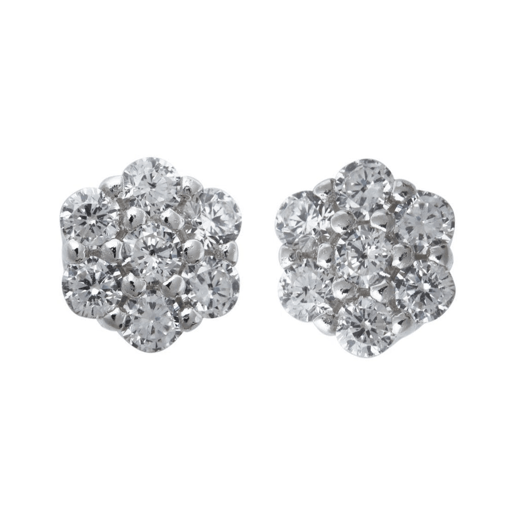 Children's Flower Cubic Zirconia Stud Earrings Earrings Bevilles 