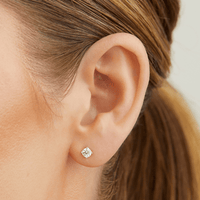 Sterling Silver 4mm Cubic Zirconia Earrings Earrings Bevilles 