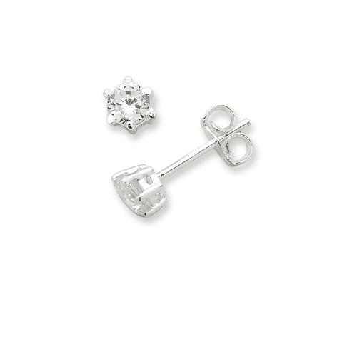 4mm Sterling Silver Stud Earrings Earrings Bevilles 