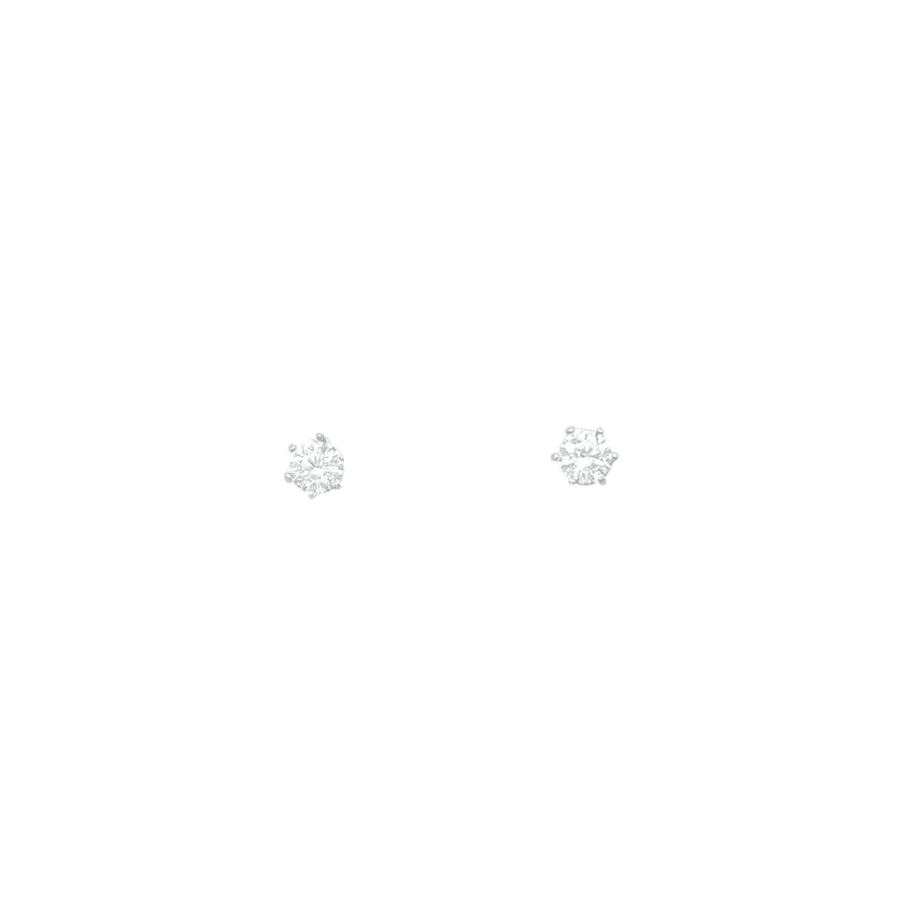 Plain Round Hoop and Stud Earring Set with Cubic Zirconia in Sterling Silver Bevilles 
