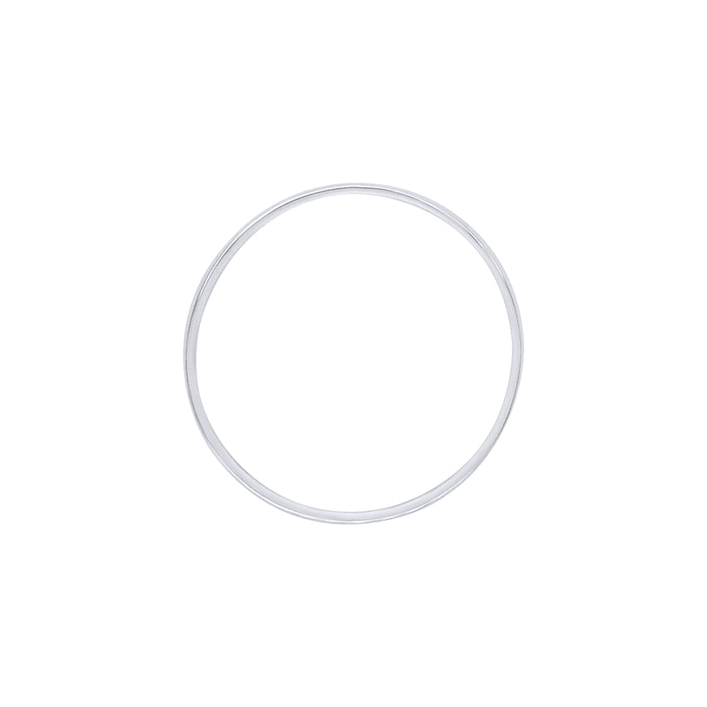 60mm Solid Half Round Bangle in Sterling Silver Bangles Bevilles 