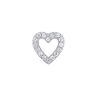 Open Heart Stud Earrings in Sterling Silver Earrings Bevilles 