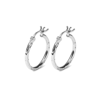 Sterling Silver 20mm Hoop Earrings Earrings Bevilles 