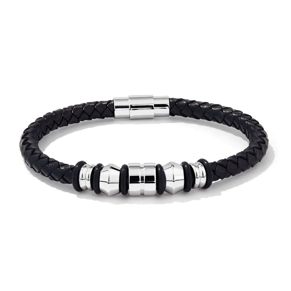 21.5cm Stainless Steel 5 Charm Men's Bracelet Bracelets Bevilles 