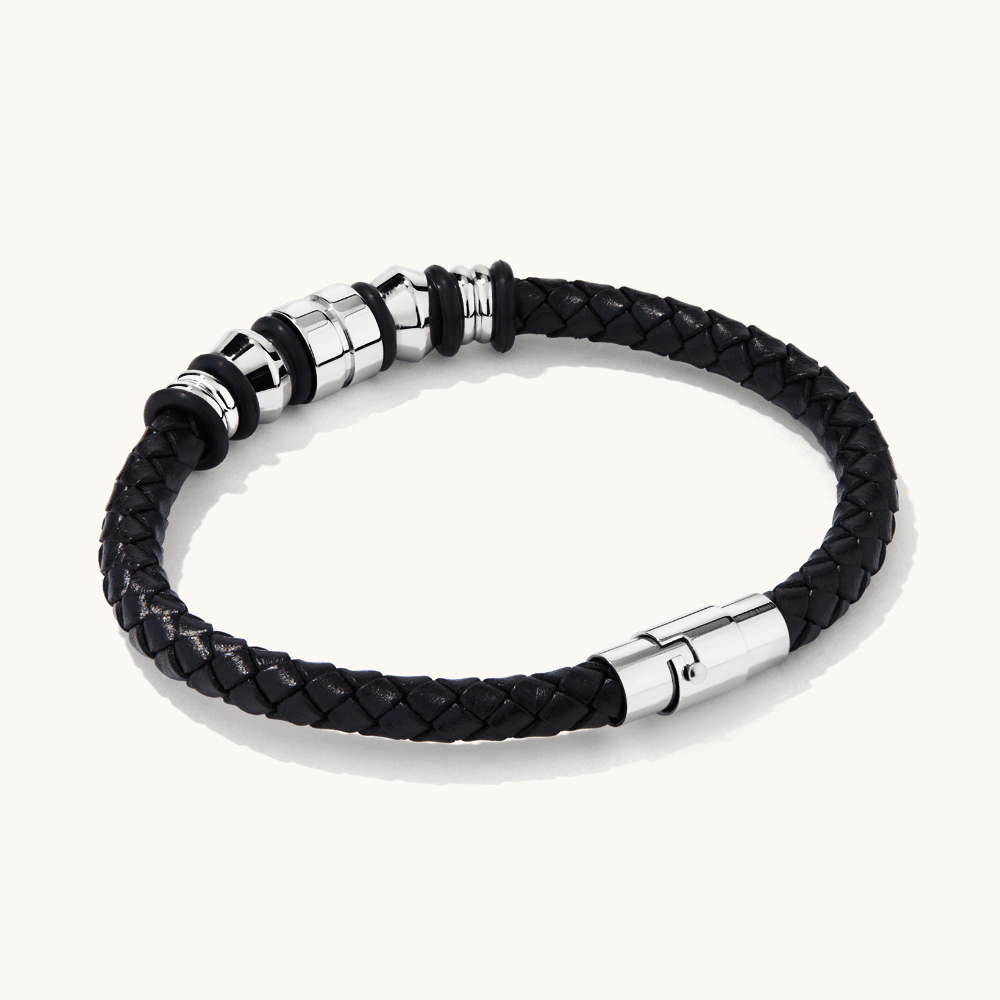 21.5cm Stainless Steel 5 Charm Men's Bracelet Bracelets Bevilles 
