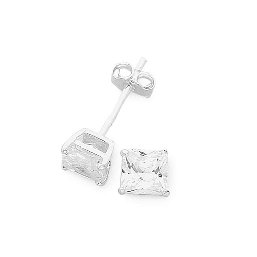 Sterling Silver 3mm Cubic Zirconia Stud Earrings Earrings Bevilles 