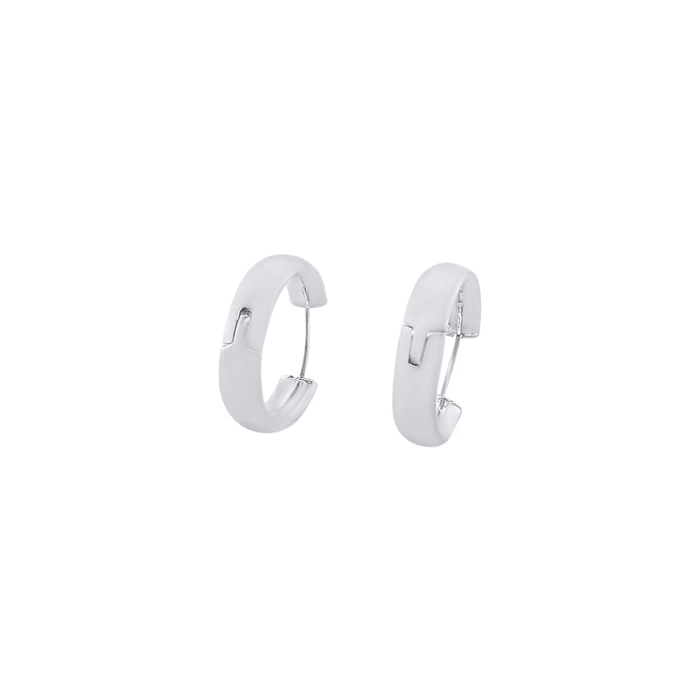 20mm Sterling Silver Round Huggie Hoop Earrings Earrings Bevilles 