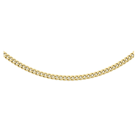 Stainless Steel Gold Colour Men's Curb Chain Necklace 65cm Necklaces Bevilles 