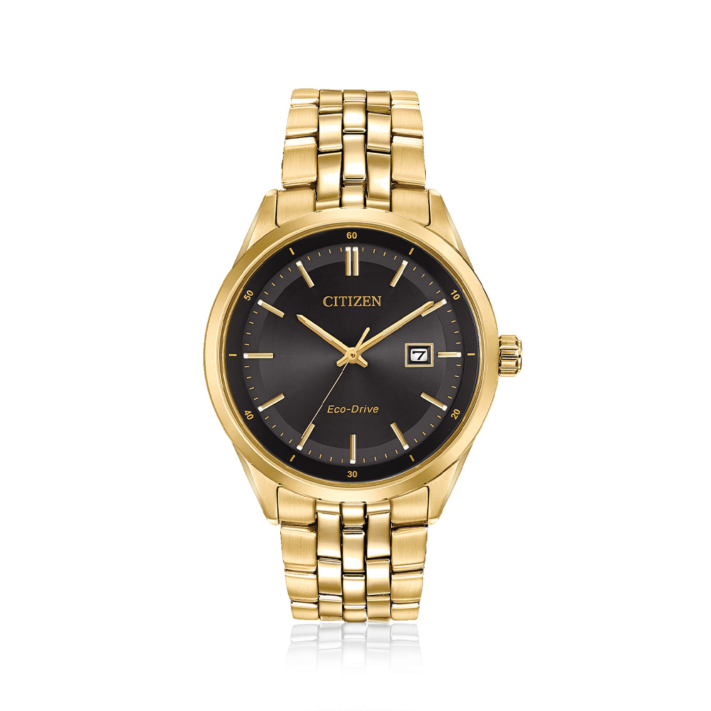 Citizen Eco Drive Black and Gold Men's Watch BM7252-51 Watches Citizen 