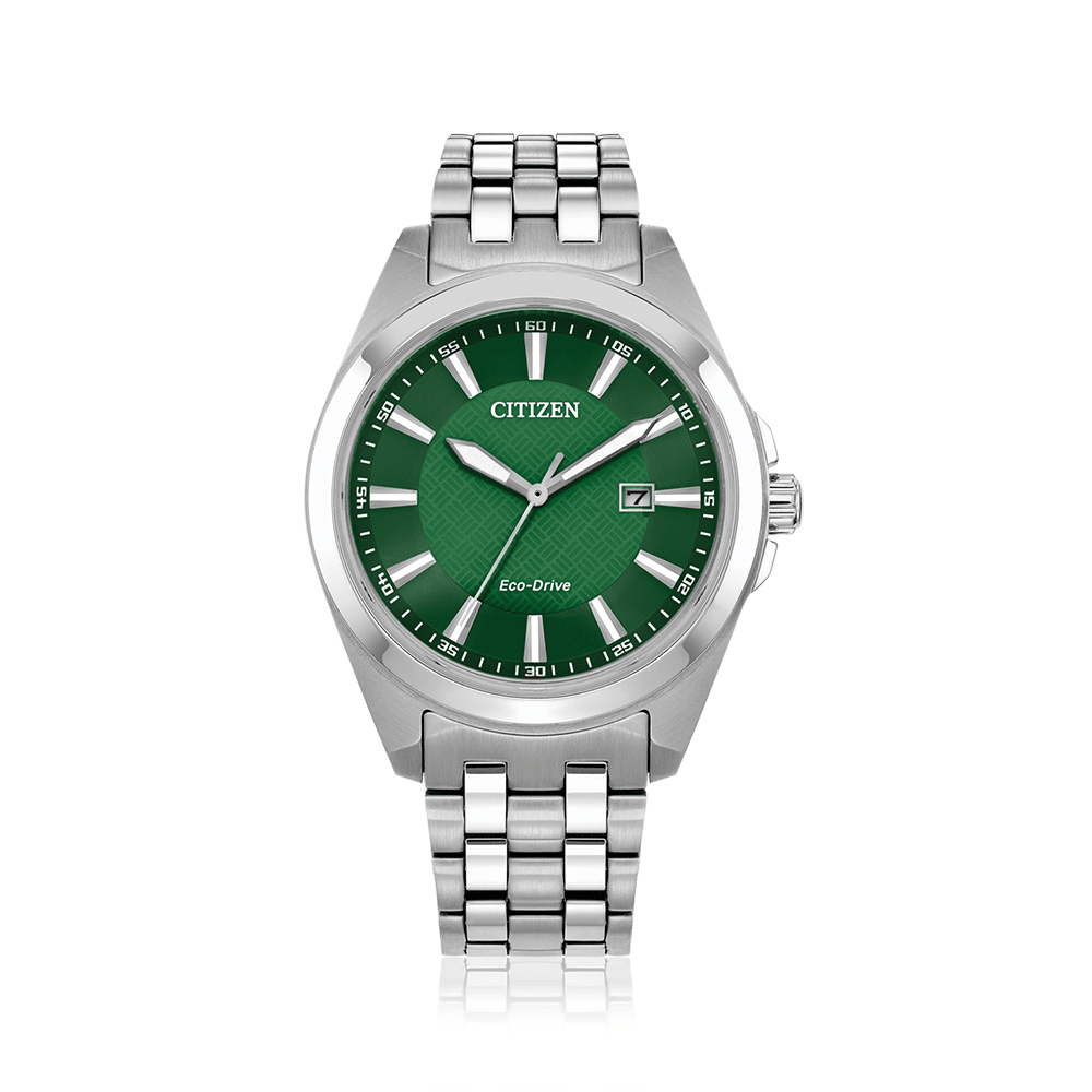 Citizen Eco Drive BM7530-50X Green and Silver Men's Watch Watches Citizen 