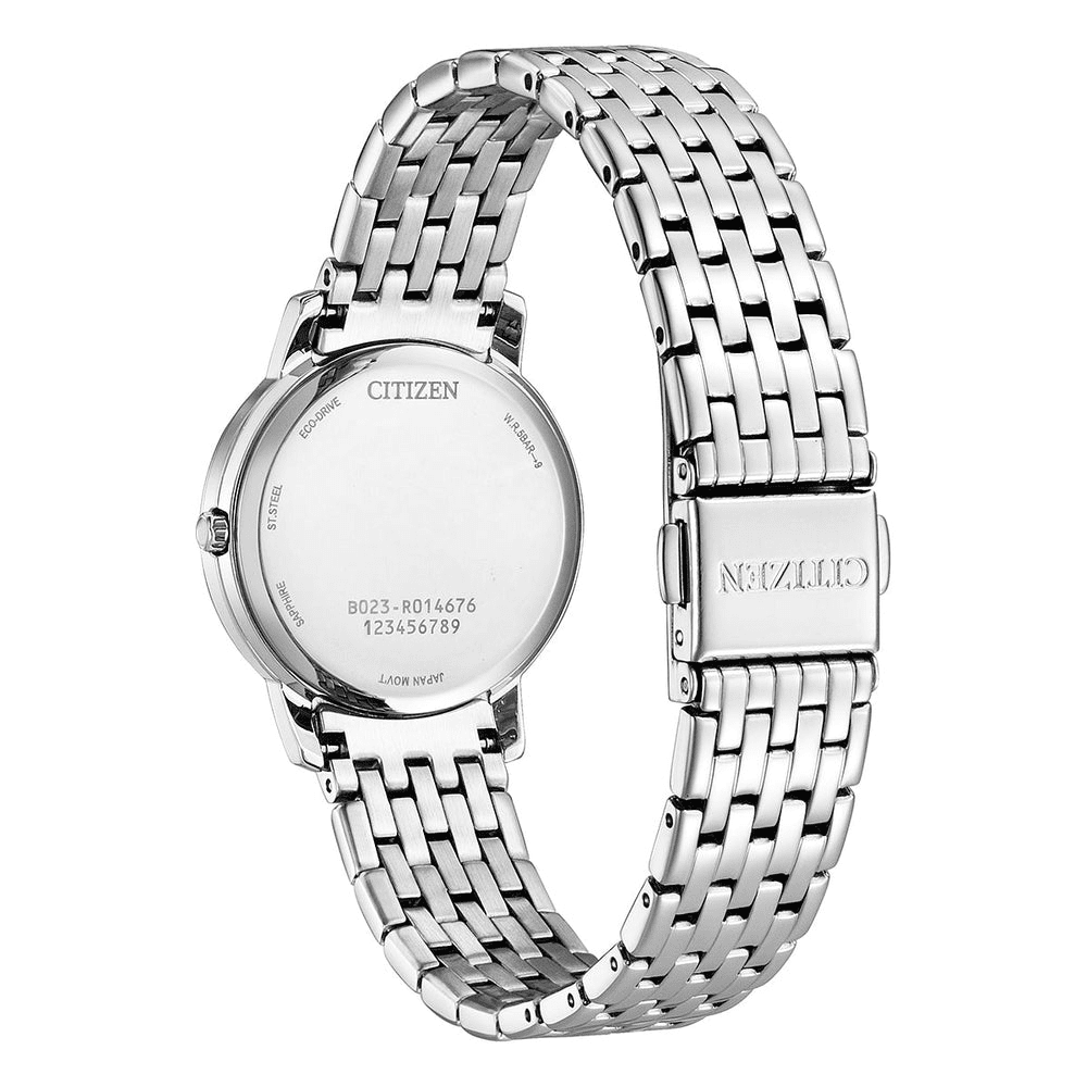Citizen Dress Eco-Drive Women's White Watch EX1488-56A Bevilles Jewellers 