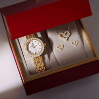 Roberto Carati Amore Gold Tone Quartz Watch Gift Set Watches Roberto Carati 
