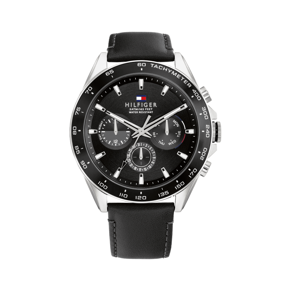 Tommy Hilfiger Owen Silver and Black Men's Watch 1791964 Watches Tommy Hilfiger 