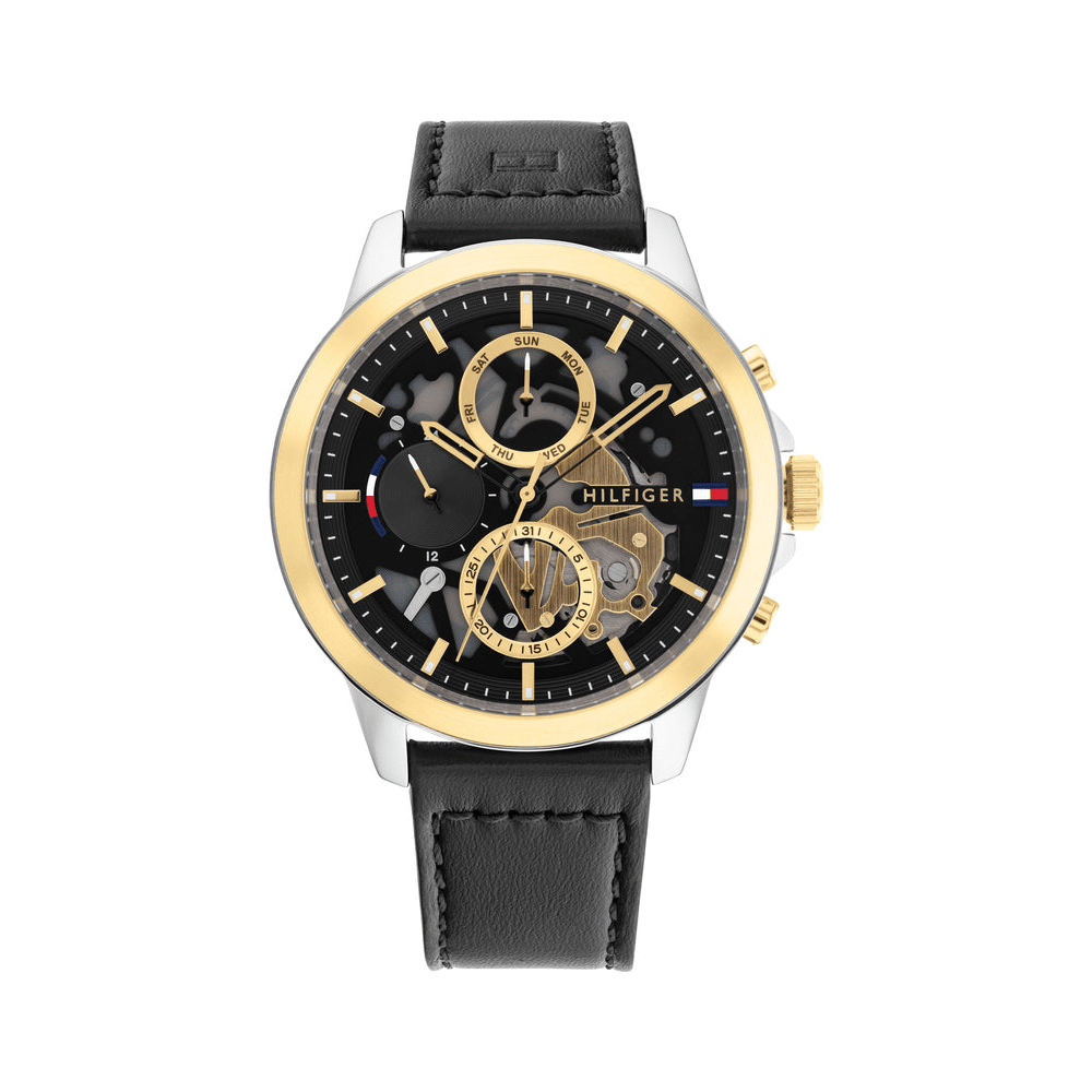 Tommy Hilfiger Henry Black and Gold Men's Watch 1710474 Watches Tommy Hilfiger 