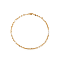 27cm Curb Anklet in 9kt Bonded Gold Silver Filled Bevilles 