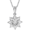 9ct White Gold 0.10ct Diamond Star Necklace Bevilles Jewellers 