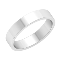 Men's 5mm Flat Plain Size W Ring in Sterling Silver Rings Bevilles 