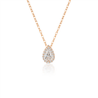 Georgini Cubic Zirconia Rose Gold 20mm Necklace Pendants Georgini 