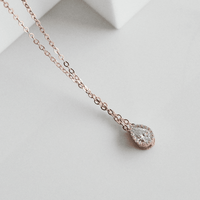Georgini Cubic Zirconia Rose Gold 20mm Necklace Pendants Georgini 