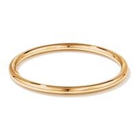 65mm 5mm Width Round Bangle in 9kt Yellow Gold Bangles Bevilles 