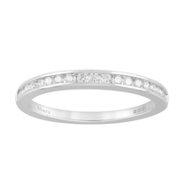 Meera Eternity Ring with 1/2ct of Laboratory Grown Diamonds in 18ct White Gold Rings Bevilles Jewellers 