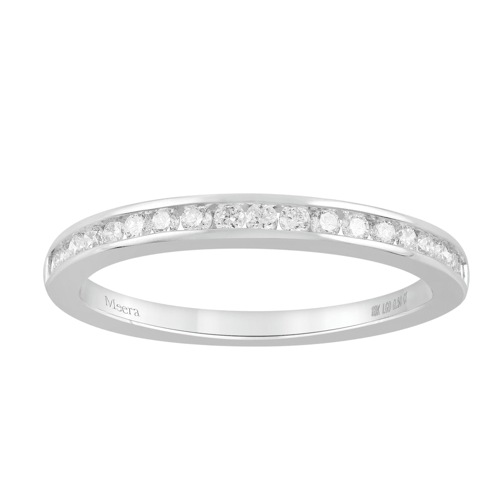 Meera Eternity Ring with 1/2ct of Laboratory Grown Diamonds in 18ct White Gold Rings Bevilles Jewellers 