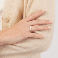 Meera Eternity Ring with 1/2ct of Laboratory Grown Diamonds in 18ct White Gold Rings Bevilles Jewellers 
