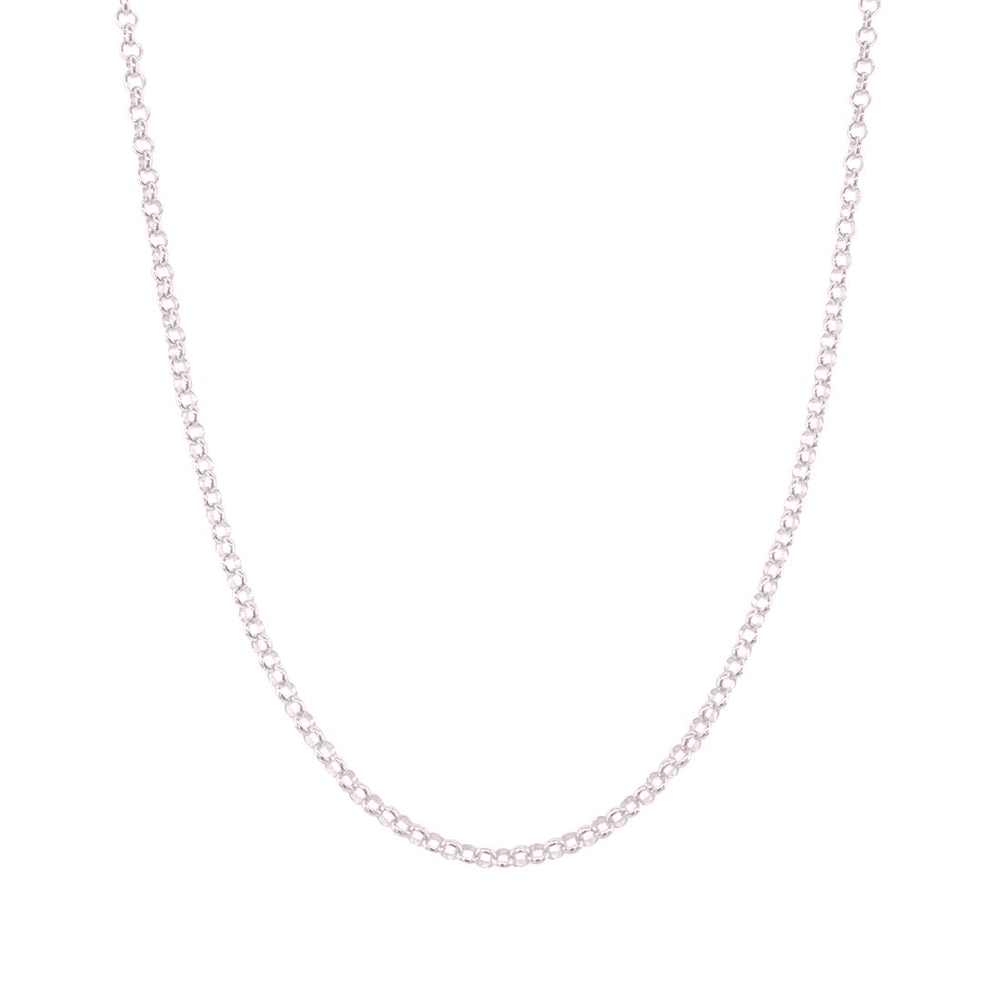 45cm 1mm-1.5mm Belcher Chain Necklace in Sterling Silver Pendants Bevilles 