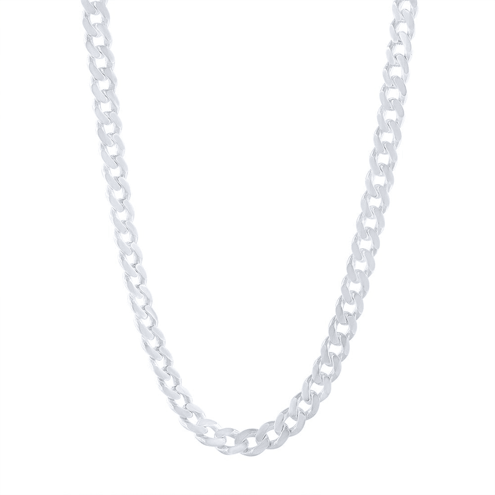 60cm Curb Chain Necklace in Sterling Silver Pendants Bevilles 