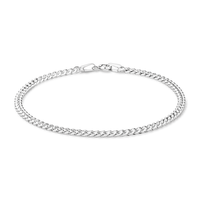 21cm 3mm Width Curb Bracelet in Sterling Silver Bracelets Bevilles 