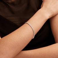 21cm 3mm Width Curb Bracelet in Sterling Silver Bracelets Bevilles 