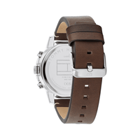 Tommy Hilfiger Troy Dark Brown Leather Parchment Dial Men's Watch 1792102 Watches Tommy Hilfiger 