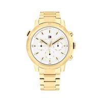 Tommy Hilfiger Troy Ionic Plated Thin Gold Steel White Dial Men's Watch 1792127 Watches Tommy Hilfiger 