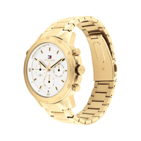 Tommy Hilfiger Troy Ionic Plated Thin Gold Steel White Dial Men's Watch 1792127 Watches Tommy Hilfiger 