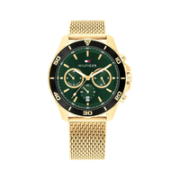 Tommy Hilfiger Jordan Ionic Plated Thin Gold Steel Green Dial Men's Watch 1792093 Watches Tommy Hilfiger 
