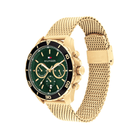 Tommy Hilfiger Jordan Ionic Plated Thin Gold Steel Green Dial Men's Watch 1792093 Watches Tommy Hilfiger 
