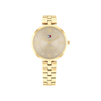 Tommy Hilfiger Ella Ionic Plated Thin Gold Steel Grey Dial Ladies Watch 1782685 Watches Tommy Hilfiger 