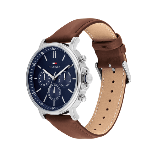 Tommy Hilfiger Tyson Brown Leather Navy Dial Men's Watch 1710585 Watches Tommy Hilfiger 