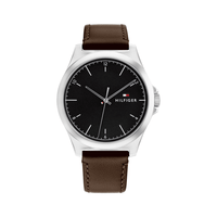 Tommy Hilfiger Norris Dark Brown Leather Black Dial Men's Watch 1710601 Watches Tommy Hilfiger 