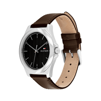 Tommy Hilfiger Norris Dark Brown Leather Black Dial Men's Watch 1710601 Watches Tommy Hilfiger 