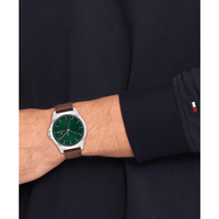 Tommy Hilfiger Norris Brown Leather Green Dial Men's Watch 1710602 Watches Tommy Hilfiger 