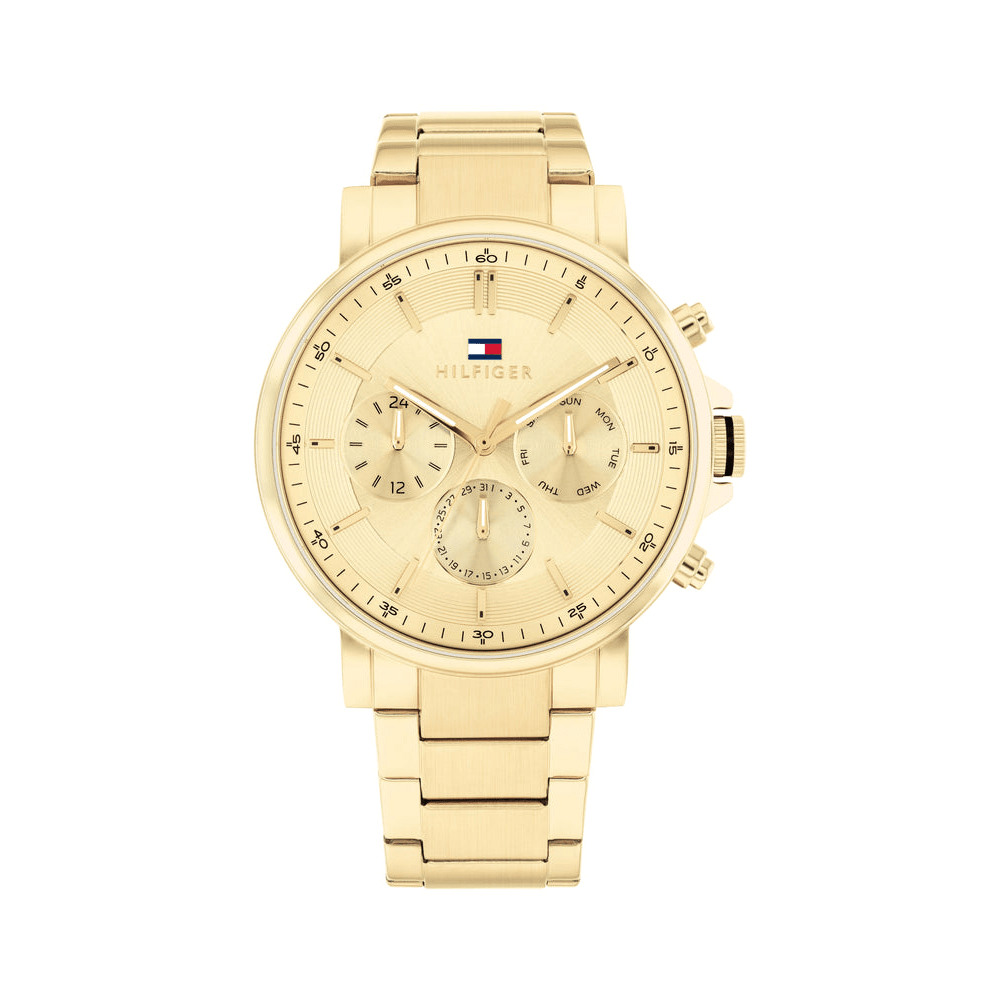 Tommy Hilfiger Tyson Ionic Plated Thin Gold Steel Champagne Dial Men's Watch 1710611 Watches Tommy Hilfiger 