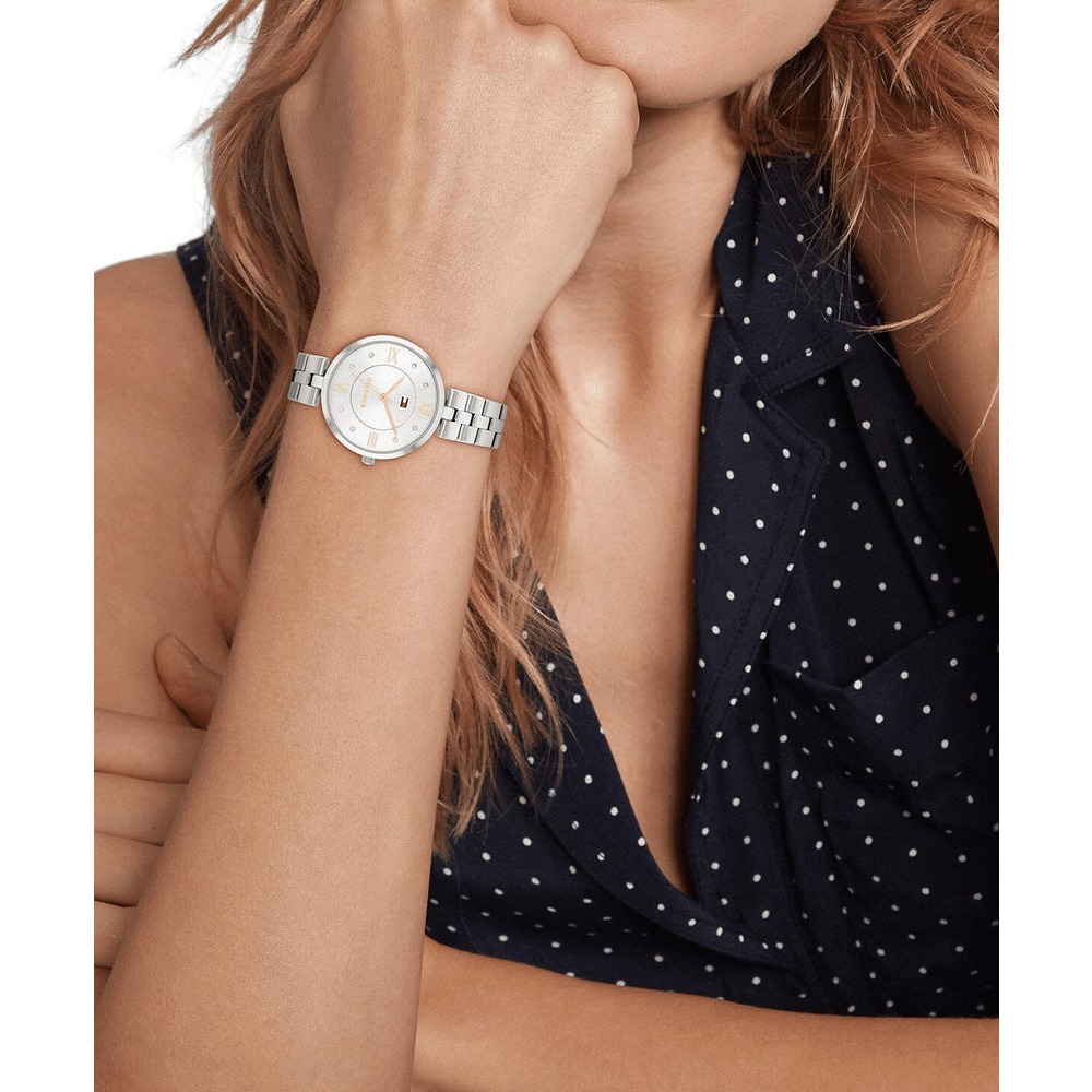 Tommy Hilfiger Ella Stainless Steel Silver Dial Ladies Watch 1782683 Watches Tommy Hilfiger 