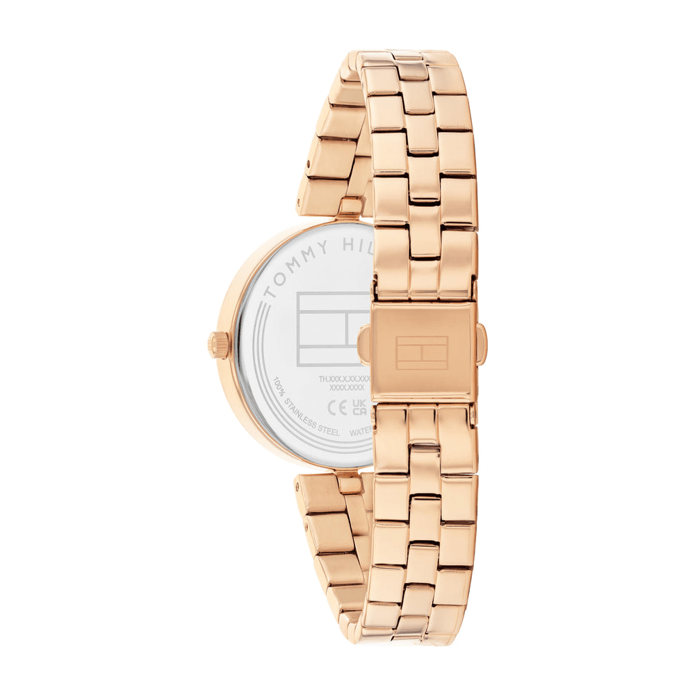 Tommy Hilfiger Ella Ionic Plated Rose Gold Steel Light Blue Dial Ladies Watch 1782686 Watches Tommy Hilfiger 